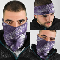 Personalised New Zealand Aotearoa Darts Masters Neck Gaiter Maori Art Tattoo with Tribal Dart Symbol Purple LT03 - Polynesian Pride