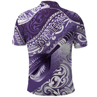 Personalised New Zealand Aotearoa Darts Masters Polo Shirt Maori Art Tattoo with Tribal Dart Symbol Purple LT03 - Polynesian Pride