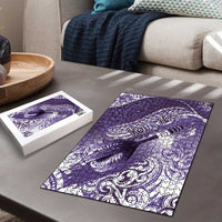 Personalised New Zealand Aotearoa Darts Masters Puzzle Maori Art Tattoo with Tribal Dart Symbol Purple LT03 - Polynesian Pride