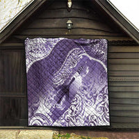 Personalised New Zealand Aotearoa Darts Masters Quilt Maori Art Tattoo with Tribal Dart Symbol Purple LT03 - Polynesian Pride