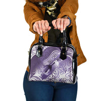 Personalised New Zealand Aotearoa Darts Masters Shoulder Handbag Maori Art Tattoo with Tribal Dart Symbol Purple LT03 One Size Purple - Polynesian Pride