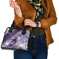 Personalised New Zealand Aotearoa Darts Masters Shoulder Handbag Maori Art Tattoo with Tribal Dart Symbol Purple LT03 - Polynesian Pride
