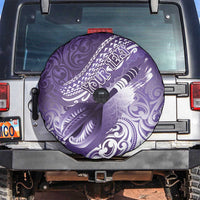 Personalised New Zealand Aotearoa Darts Masters Spare Tire Cover Maori Art Tattoo with Tribal Dart Symbol Purple LT03 Purple - Polynesian Pride