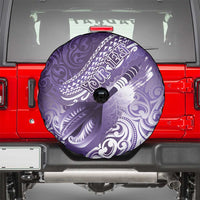Personalised New Zealand Aotearoa Darts Masters Spare Tire Cover Maori Art Tattoo with Tribal Dart Symbol Purple LT03 - Polynesian Pride