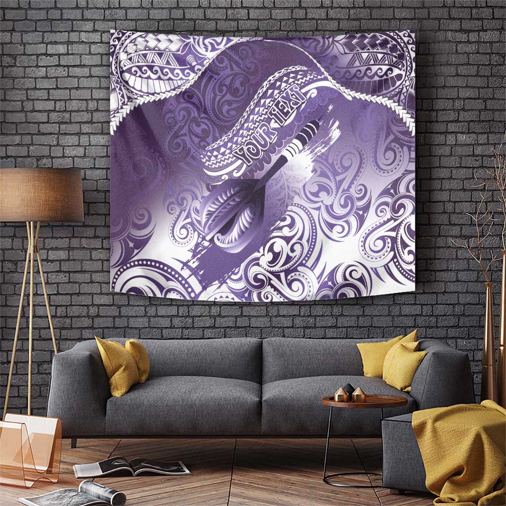 Personalised New Zealand Aotearoa Darts Masters Tapestry Maori Art Tattoo with Tribal Dart Symbol Purple LT03 Purple - Polynesian Pride