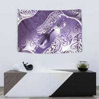 Personalised New Zealand Aotearoa Darts Masters Tapestry Maori Art Tattoo with Tribal Dart Symbol Purple LT03 - Polynesian Pride