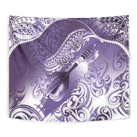 Personalised New Zealand Aotearoa Darts Masters Tapestry Maori Art Tattoo with Tribal Dart Symbol Purple LT03 - Polynesian Pride