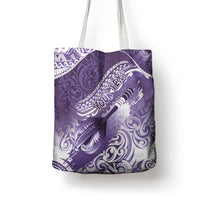 Personalised New Zealand Aotearoa Darts Masters Tote Bag Maori Art Tattoo with Tribal Dart Symbol Purple LT03 - Polynesian Pride