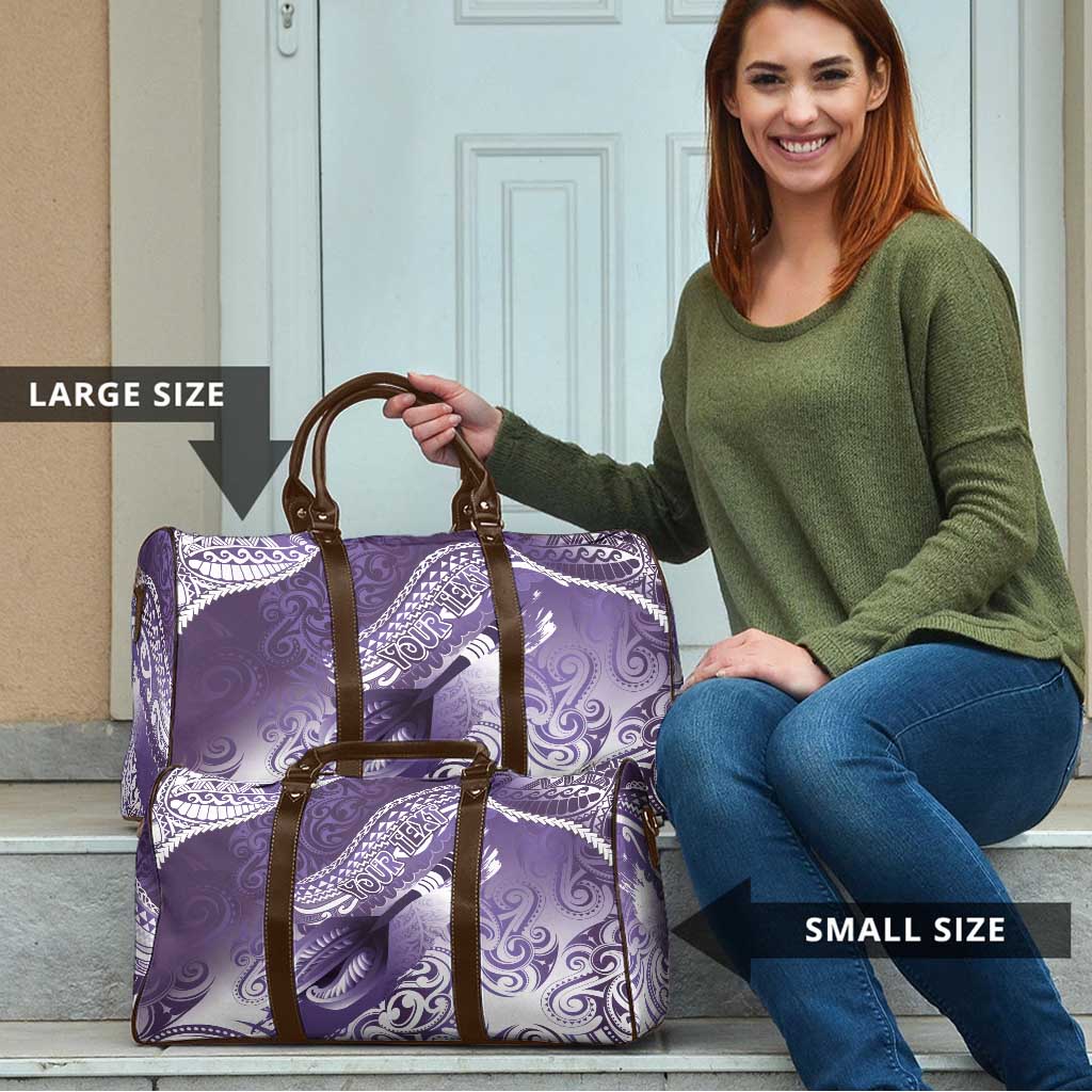 Personalised New Zealand Aotearoa Darts Masters Travel Bag Maori Art Tattoo with Tribal Dart Symbol Purple LT03 - Polynesian Pride