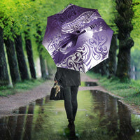 Personalised New Zealand Aotearoa Darts Masters Umbrella Maori Art Tattoo with Tribal Dart Symbol Purple LT03 - Polynesian Pride
