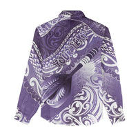 Personalised New Zealand Aotearoa Darts Masters Women Casual Shirt Maori Art Tattoo with Tribal Dart Symbol Purple LT03 - Polynesian Pride
