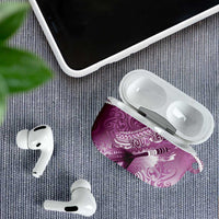 Personalised New Zealand Aotearoa Darts Masters AirPods Case Maori Art Tattoo with Tribal Dart Symbol Pink LT03 - Polynesian Pride