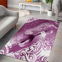 Personalised New Zealand Aotearoa Darts Masters Area Rug Maori Art Tattoo with Tribal Dart Symbol Pink LT03 - Polynesian Pride