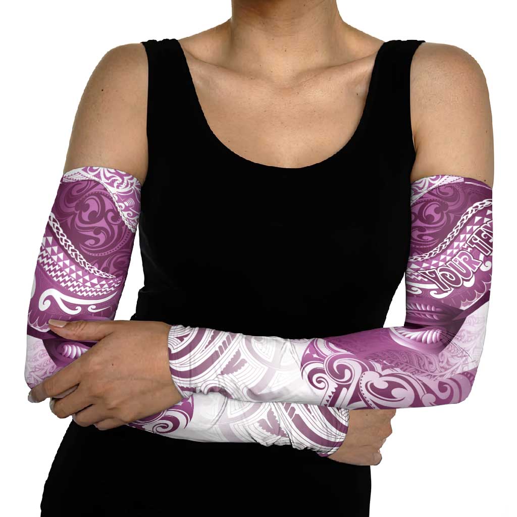 Personalised New Zealand Aotearoa Darts Masters Arm Sleeves Maori Art Tattoo with Tribal Dart Symbol Pink LT03 - Polynesian Pride