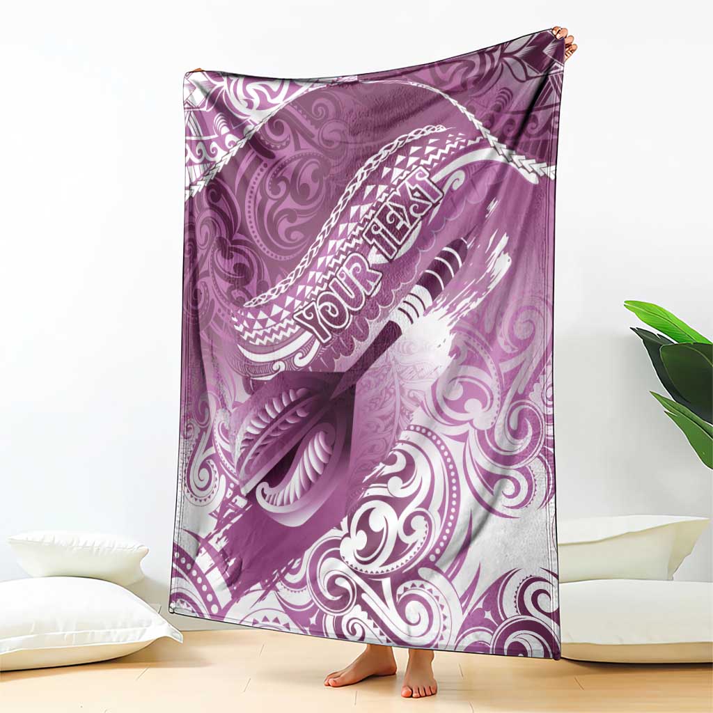 Personalised New Zealand Aotearoa Darts Masters Blanket Maori Art Tattoo with Tribal Dart Symbol Pink - Polynesian Pride