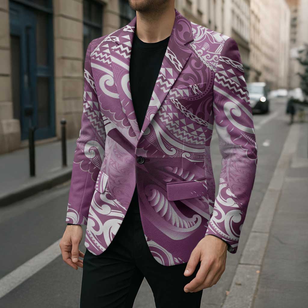 Personalised New Zealand Aotearoa Darts Masters Blazer Maori Art Tattoo with Tribal Dart Symbol Pink - Polynesian Pride