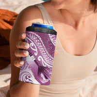Personalised New Zealand Aotearoa Darts Masters 4 in 1 Can Cooler Tumbler Maori Art Tattoo with Tribal Dart Symbol Pink LT03 - Polynesian Pride