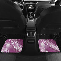 Personalised New Zealand Aotearoa Darts Masters Car Mats Maori Art Tattoo with Tribal Dart Symbol Pink LT03 Set 2pcs - Back Pink - Polynesian Pride
