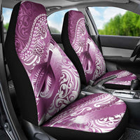 Personalised New Zealand Aotearoa Darts Masters Car Seat Cover Maori Art Tattoo with Tribal Dart Symbol Pink LT03 - Polynesian Pride