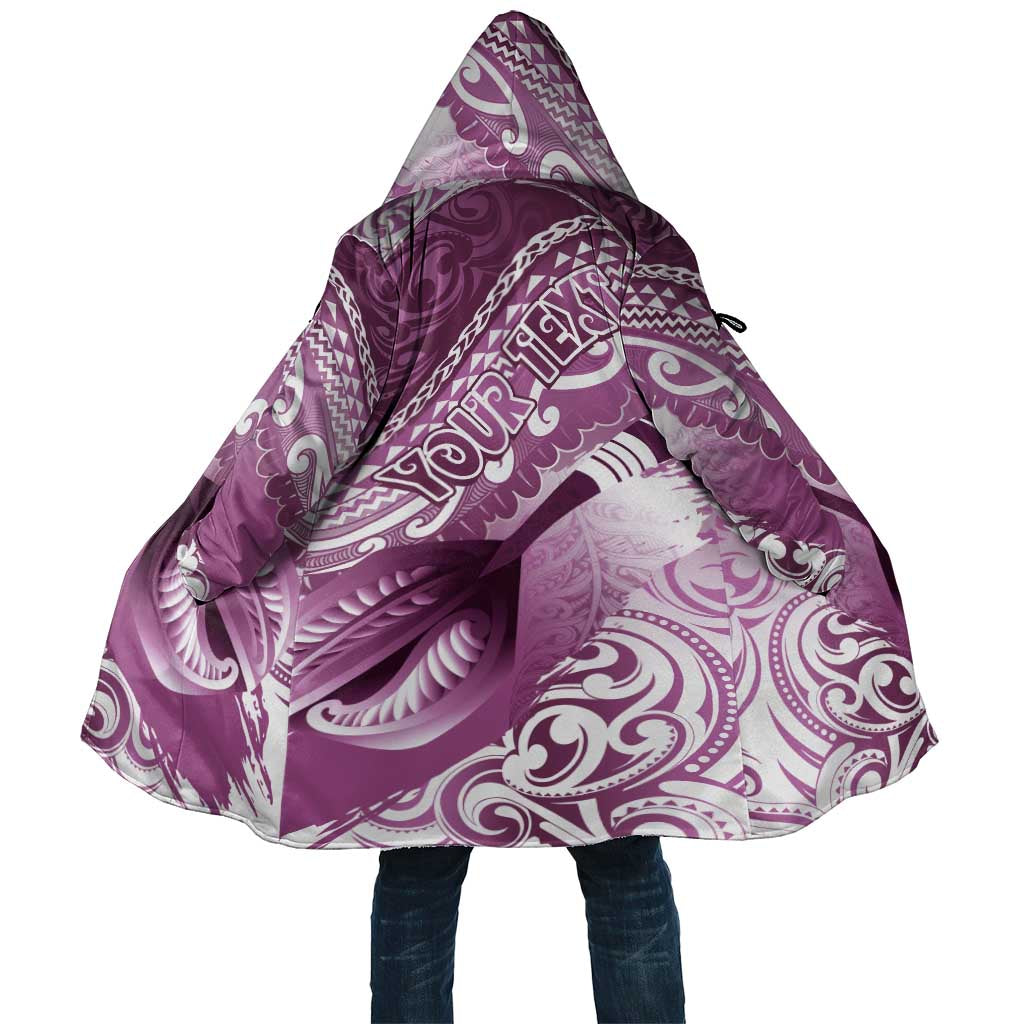Personalised New Zealand Aotearoa Darts Masters Cloak Maori Art Tattoo with Tribal Dart Symbol Pink LT03 Unisex Pink - Polynesian Pride