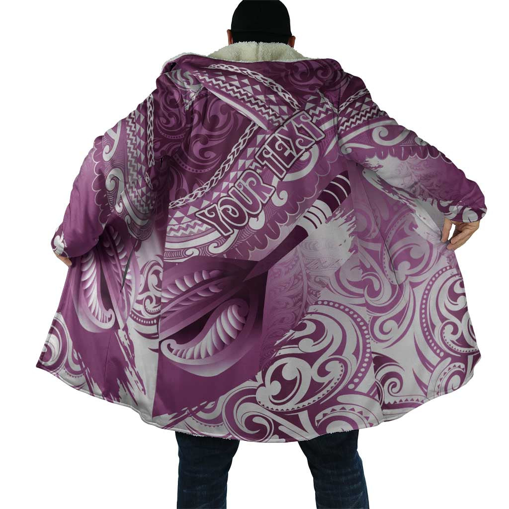 Personalised New Zealand Aotearoa Darts Masters Cloak Maori Art Tattoo with Tribal Dart Symbol Pink LT03 - Polynesian Pride