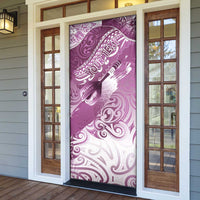 Personalised New Zealand Aotearoa Darts Masters Door Cover Maori Art Tattoo with Tribal Dart Symbol Pink LT03 - Polynesian Pride
