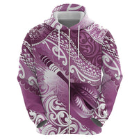 Personalised New Zealand Aotearoa Darts Masters Hoodie Maori Art Tattoo with Tribal Dart Symbol Pink LT03 - Polynesian Pride