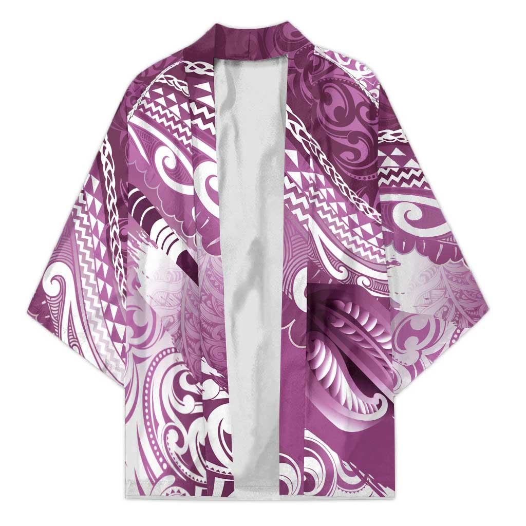 Personalised New Zealand Aotearoa Darts Masters Kimono Maori Art Tattoo with Tribal Dart Symbol Pink LT03 Unisex Pink - Polynesian Pride