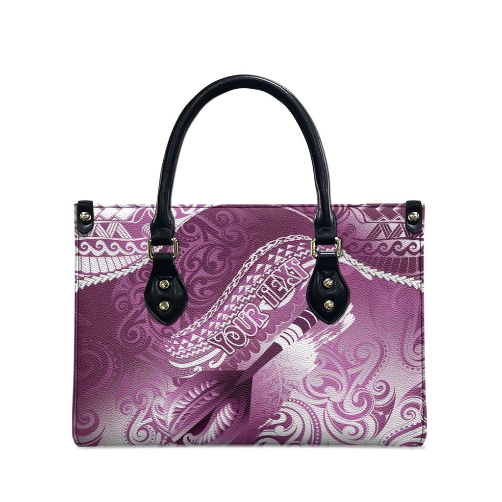 Personalised New Zealand Aotearoa Darts Masters Leather Bag Maori Art Tattoo with Tribal Dart Symbol Pink LT03 - Polynesian Pride