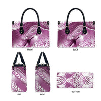 Personalised New Zealand Aotearoa Darts Masters Leather Bag Maori Art Tattoo with Tribal Dart Symbol Pink LT03 - Polynesian Pride