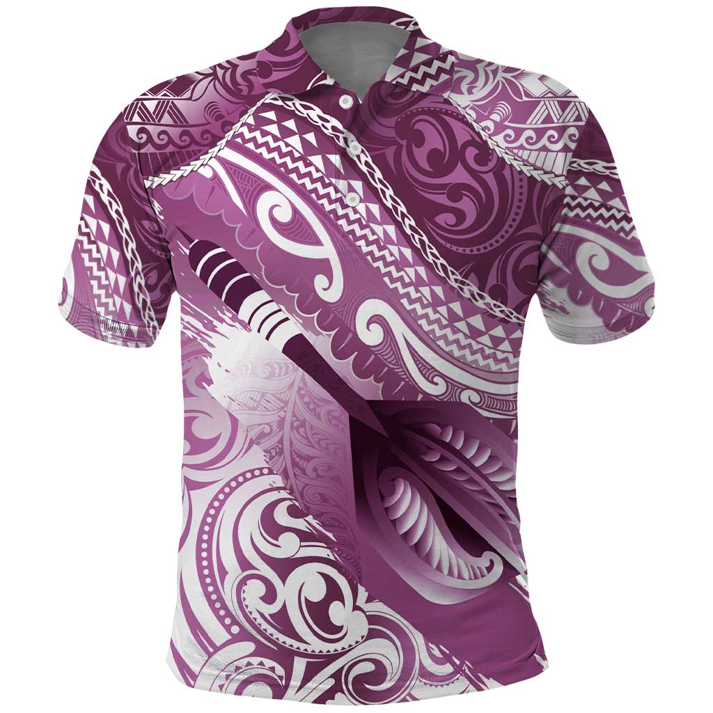 Personalised New Zealand Aotearoa Darts Masters Polo Shirt Maori Art Tattoo with Tribal Dart Symbol Pink LT03 Pink - Polynesian Pride