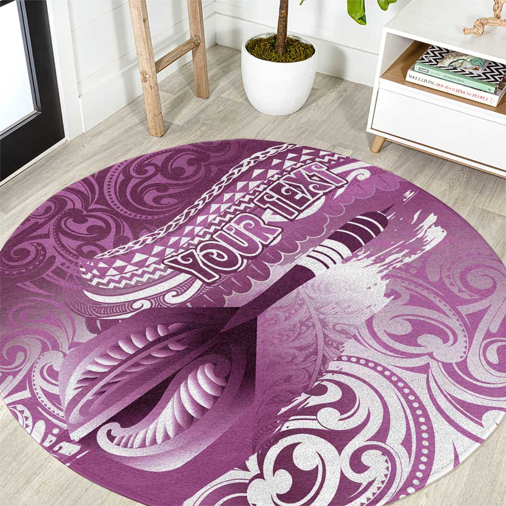 Personalised New Zealand Aotearoa Darts Masters Round Carpet Maori Art Tattoo with Tribal Dart Symbol Pink LT03 Pink - Polynesian Pride