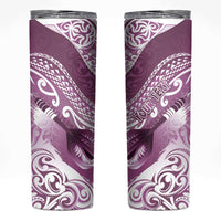 Personalised New Zealand Aotearoa Darts Masters Skinny Tumbler Maori Art Tattoo with Tribal Dart Symbol Pink LT03 Pink - Polynesian Pride