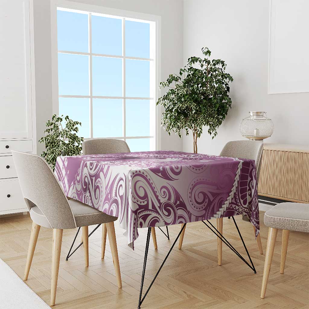 Personalised New Zealand Aotearoa Darts Masters Tablecloth Maori Art Tattoo with Tribal Dart Symbol Pink - Polynesian Pride