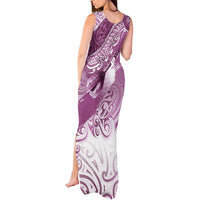 Personalised New Zealand Aotearoa Darts Masters Tank Maxi Dress Maori Art Tattoo with Tribal Dart Symbol Pink LT03 - Polynesian Pride