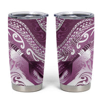 Personalised New Zealand Aotearoa Darts Masters Tumbler Cup Maori Art Tattoo with Tribal Dart Symbol Pink LT03 Pink - Polynesian Pride