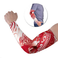 Personalised New Zealand Aotearoa Darts Masters Arm Sleeves Maori Art Tattoo with Tribal Dart Symbol Red LT03 Set of 2 Red - Polynesian Pride