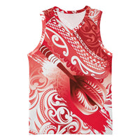 Personalised New Zealand Aotearoa Darts Masters Basketball Jersey Maori Art Tattoo with Tribal Dart Symbol Red LT03 Unisex Red - Polynesian Pride