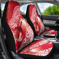Personalised New Zealand Aotearoa Darts Masters Car Seat Cover Maori Art Tattoo with Tribal Dart Symbol Red LT03 - Polynesian Pride