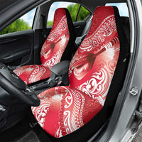 Personalised New Zealand Aotearoa Darts Masters Car Seat Cover Maori Art Tattoo with Tribal Dart Symbol Red LT03 - Polynesian Pride