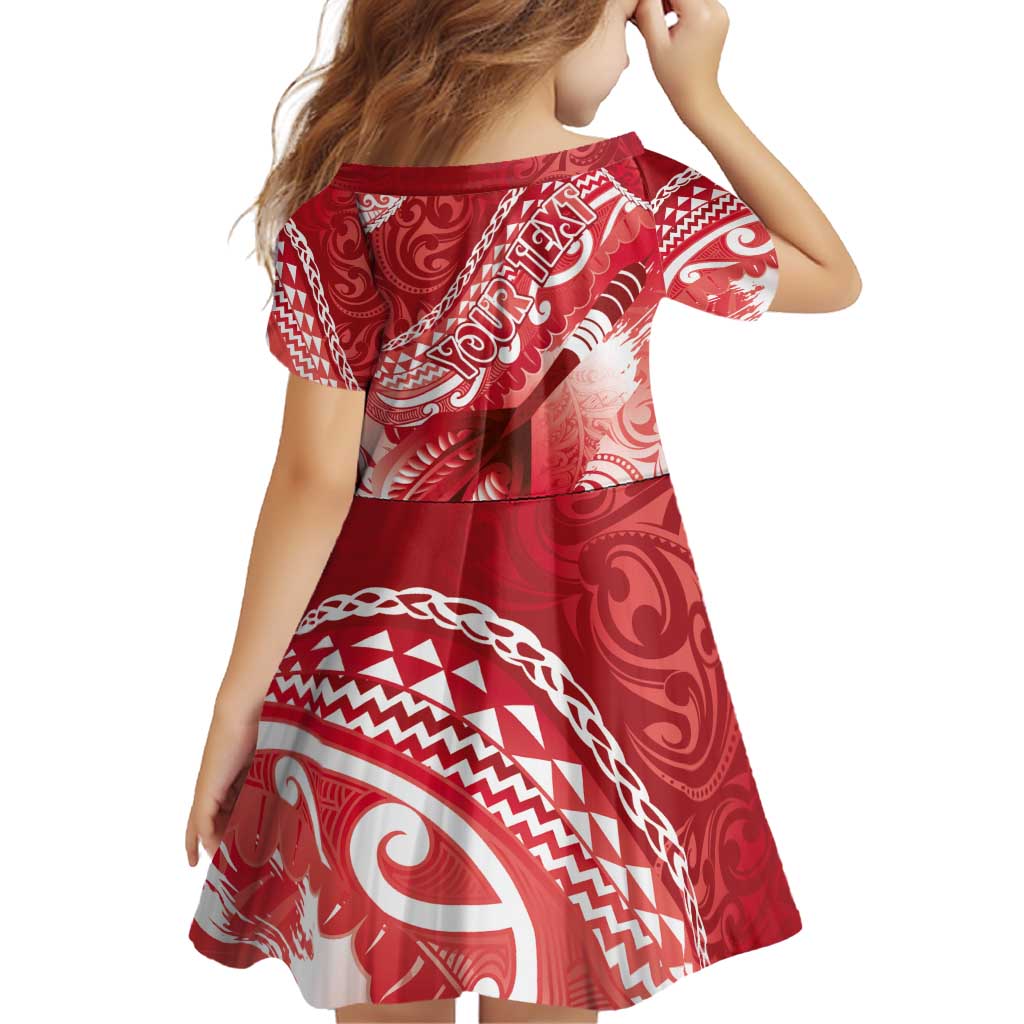Personalised New Zealand Aotearoa Darts Masters Family Matching Puletasi and Hawaiian Shirt Maori Art Tattoo with Tribal Dart Symbol Red LT03 - Polynesian Pride