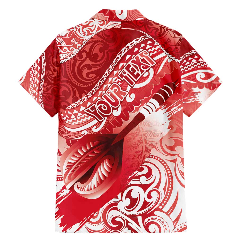 Personalised New Zealand Aotearoa Darts Masters Family Matching Puletasi and Hawaiian Shirt Maori Art Tattoo with Tribal Dart Symbol Red LT03 - Polynesian Pride