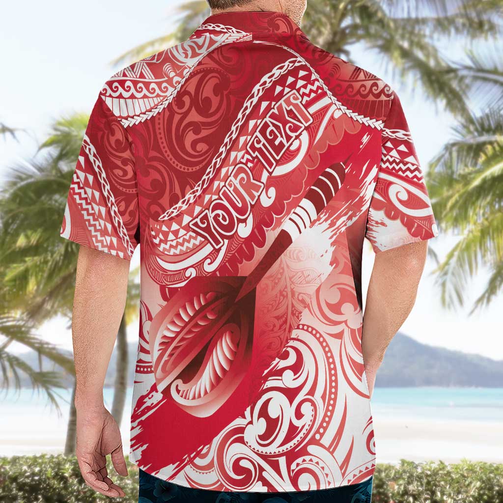 Personalised New Zealand Aotearoa Darts Masters Hawaiian Shirt Maori Art Tattoo with Tribal Dart Symbol Red LT03 - Polynesian Pride