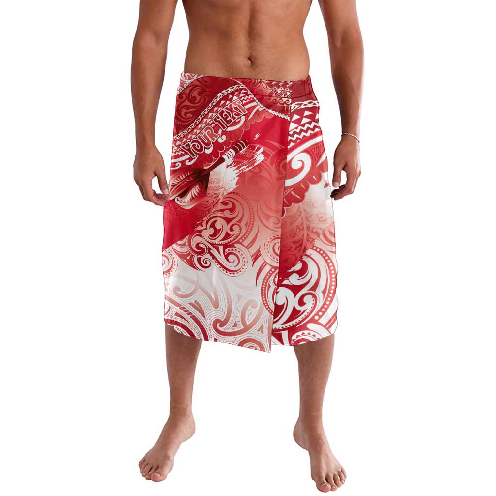 Personalised New Zealand Aotearoa Darts Masters Lavalava Maori Art Tattoo with Tribal Dart Symbol Red - Polynesian Pride