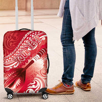 Personalised New Zealand Aotearoa Darts Masters Luggage Cover Maori Art Tattoo with Tribal Dart Symbol Red LT03 Red - Polynesian Pride