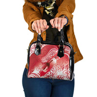 Personalised New Zealand Aotearoa Darts Masters Shoulder Handbag Maori Art Tattoo with Tribal Dart Symbol Red - Polynesian Pride