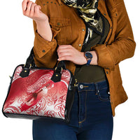 Personalised New Zealand Aotearoa Darts Masters Shoulder Handbag Maori Art Tattoo with Tribal Dart Symbol Red - Polynesian Pride