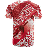 Personalised New Zealand Aotearoa Darts Masters T Shirt Maori Art Tattoo with Tribal Dart Symbol Red LT03 - Polynesian Pride