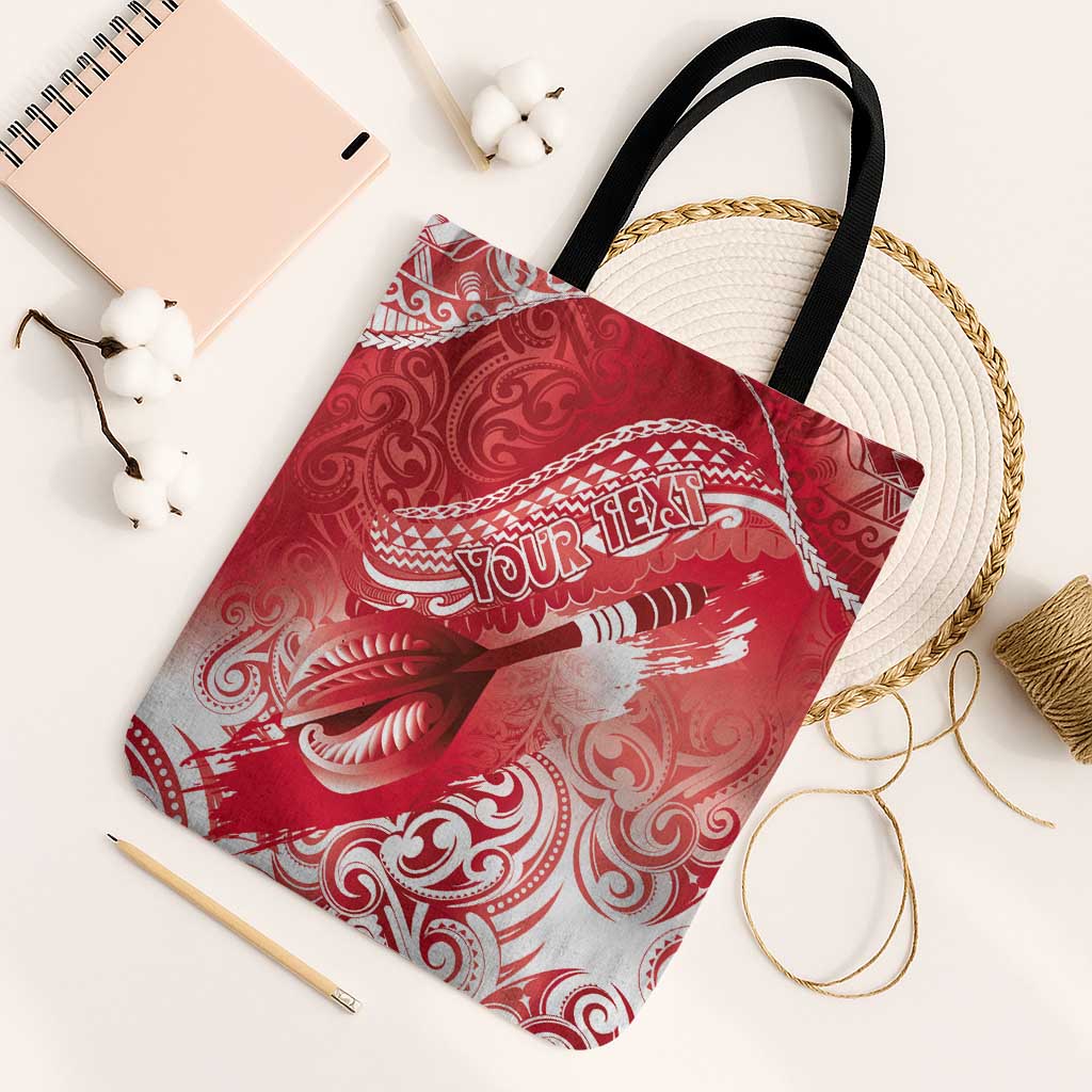 Personalised New Zealand Aotearoa Darts Masters Tote Bag Maori Art Tattoo with Tribal Dart Symbol Red LT03 Black Strap One Size Red - Polynesian Pride