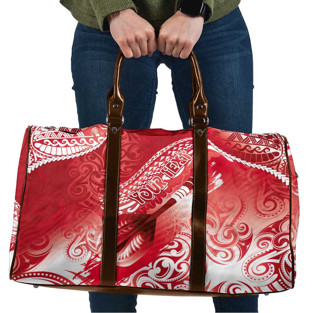 Personalised New Zealand Aotearoa Darts Masters Travel Bag Maori Art Tattoo with Tribal Dart Symbol Red LT03 Red - Polynesian Pride